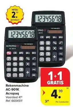 Carrefour Rekenmachine Acropaq aanbieding