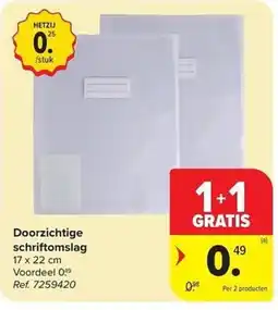 Carrefour Doorzichtige schriftomslag aanbieding