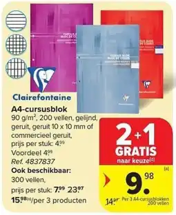 Carrefour A4-cursusblok aanbieding
