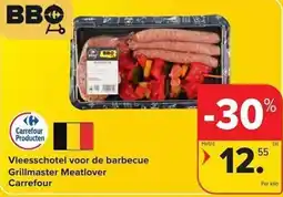 Carrefour Market Vleesschotel voor de barbecue Grillmaster Meatlover aanbieding
