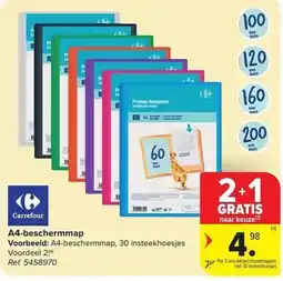 Carrefour A4-beschermmap aanbieding