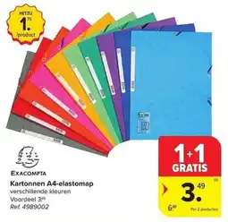 Carrefour Exacompta kartonnen a4-elastomap aanbieding