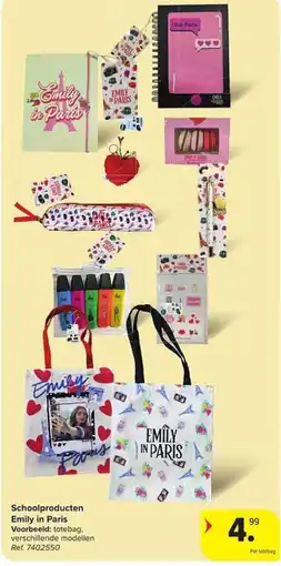 Carrefour Schoolproducten Emily in Paris aanbieding