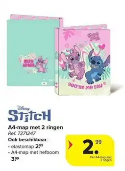 Carrefour A4-map met 2 ringen aanbieding