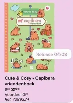 Carrefour Cute & Cosy - Capibara vriendenboek aanbieding
