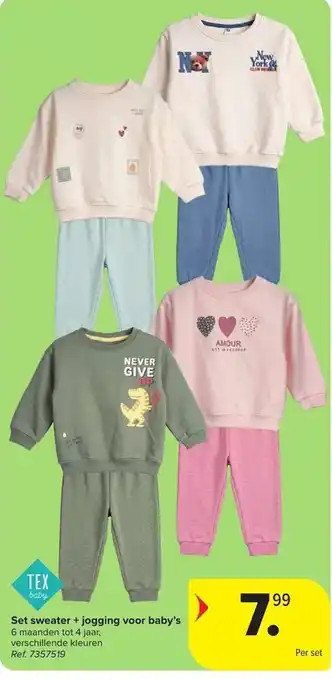 Set sweater + jogging voor baby's