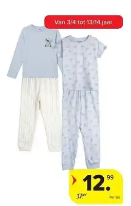 Carrefour pyjama aanbieding