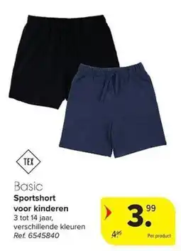 Carrefour Basic Sportshort aanbieding