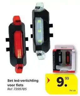 Carrefour Set led-verlichting voor fiets aanbieding