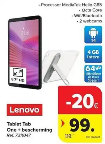 Tablet Tab One + bescherming