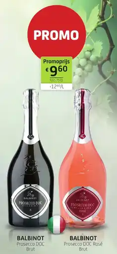 BelBev Balbinot Prosecco Doc Brut aanbieding