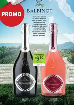 BelBev Balbinot Prosecco DOC Brut en Balbinot Prosecco DOC Rosé Brut aanbieding