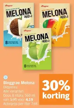 Albert Heijn Binggrae Melona Diepvries aanbieding