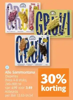 Albert Heijn Alle Sammontana Diepvries aanbieding