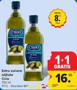Carrefour Extra zuivere olijfolie Cirio aanbieding