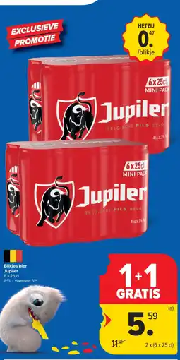 Carrefour Blikjes bier Jupiler aanbieding
