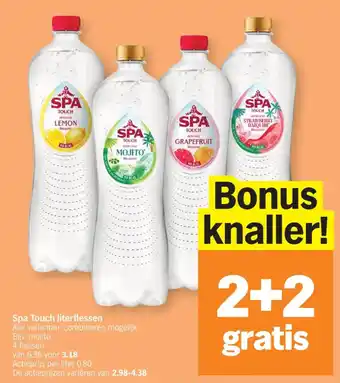 Albert Heijn Spa Touch literflessen aanbieding