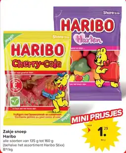 Carrefour Zakje snoep Haribo aanbieding
