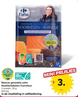 Carrefour Noorse gerookte zalm aanbieding