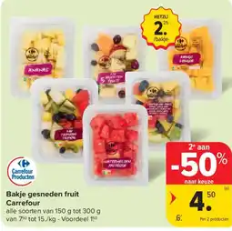 Carrefour Bakje gesneden fruit Carrefour aanbieding