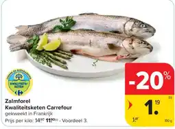 Carrefour Zalmforel aanbieding
