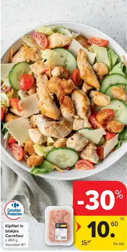 Carrefour Kipfilet in blokjes Carrefour aanbieding