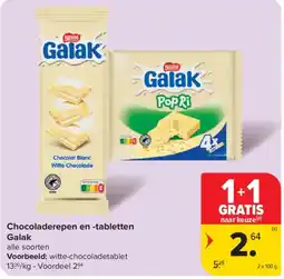 Carrefour Chocoladerepen en -tabletten Galak aanbieding