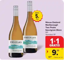 Carrefour Two peaks sauvignon blanc aanbieding