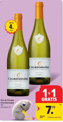 Carrefour Vin de France Chardonnaise Wit aanbieding