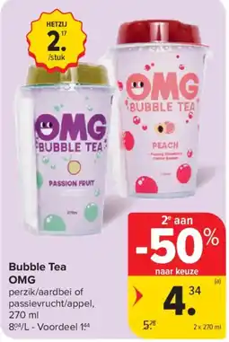 Carrefour Bubble Tea OMG aanbieding