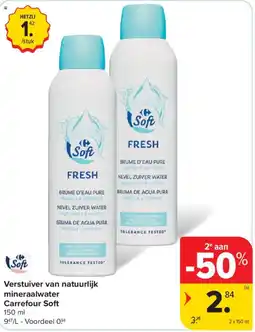 Carrefour Verstuiver van natuurlijk mineraalwater Carrefour Soft aanbieding