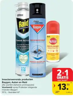 Carrefour Insectenwerende producten Baygon, Autan en Raid aanbieding