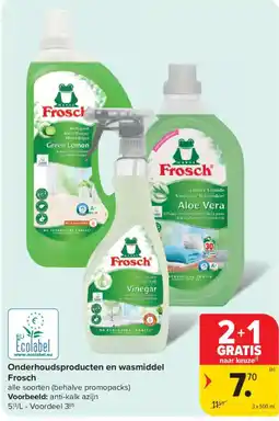 Carrefour Onderhoudsproducten en wasmiddel Frosch aanbieding