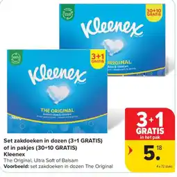 Carrefour Set zakdoeken in dozen aanbieding
