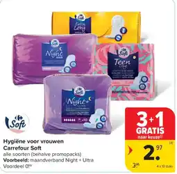 Carrefour Hygiëne voor vrouwen Carrefour Soft aanbieding