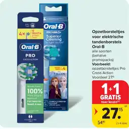 Carrefour Opzetborsteltjes voor elektrische tandenborstels Oral-B aanbieding