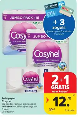 Carrefour Toiletpapier Cosynel aanbieding