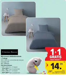 Carrefour Microvezel dekbedovertrek aanbieding