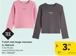 Carrefour T-shirt met lange mouwen aanbieding