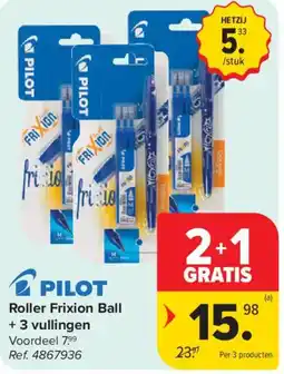 Carrefour Pilot roller frixion ball aanbieding