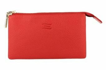 Berca Shoes Crinkles Portefeuille Dames Dames Geldbeugel Groot 17x10x2cm - Rood aanbieding
