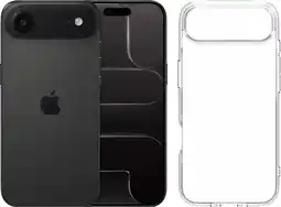 Coolblue Apple iPhone Air 512GB Zwart + BlueBuilt Protective Back Cover Transparant aanbieding