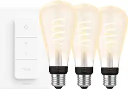 Coolblue Philips Hue Filament White Ambiance Edison XL 3-pack + dimme aanbieding