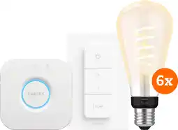 Coolblue Philips Hue Filament White Ambiance Edison XL 6-Pack Startpakket aanbieding