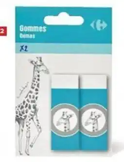Carrefour Set van 2 plastic gommen aanbieding