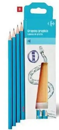 Carrefour Set van 4 potloden HB 2H 2B aanbieding