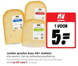 Jumbo Jumbo goudse kaas 48+ stukken aanbieding