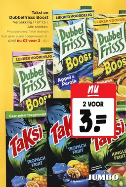 Jumbo Taksi en Dubbel Friss Boost aanbieding