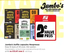 Jumbo Jumbo's koffie capsules Nespresso aanbieding