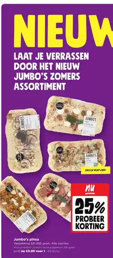 Jumbo Jumbo's pinsa aanbieding